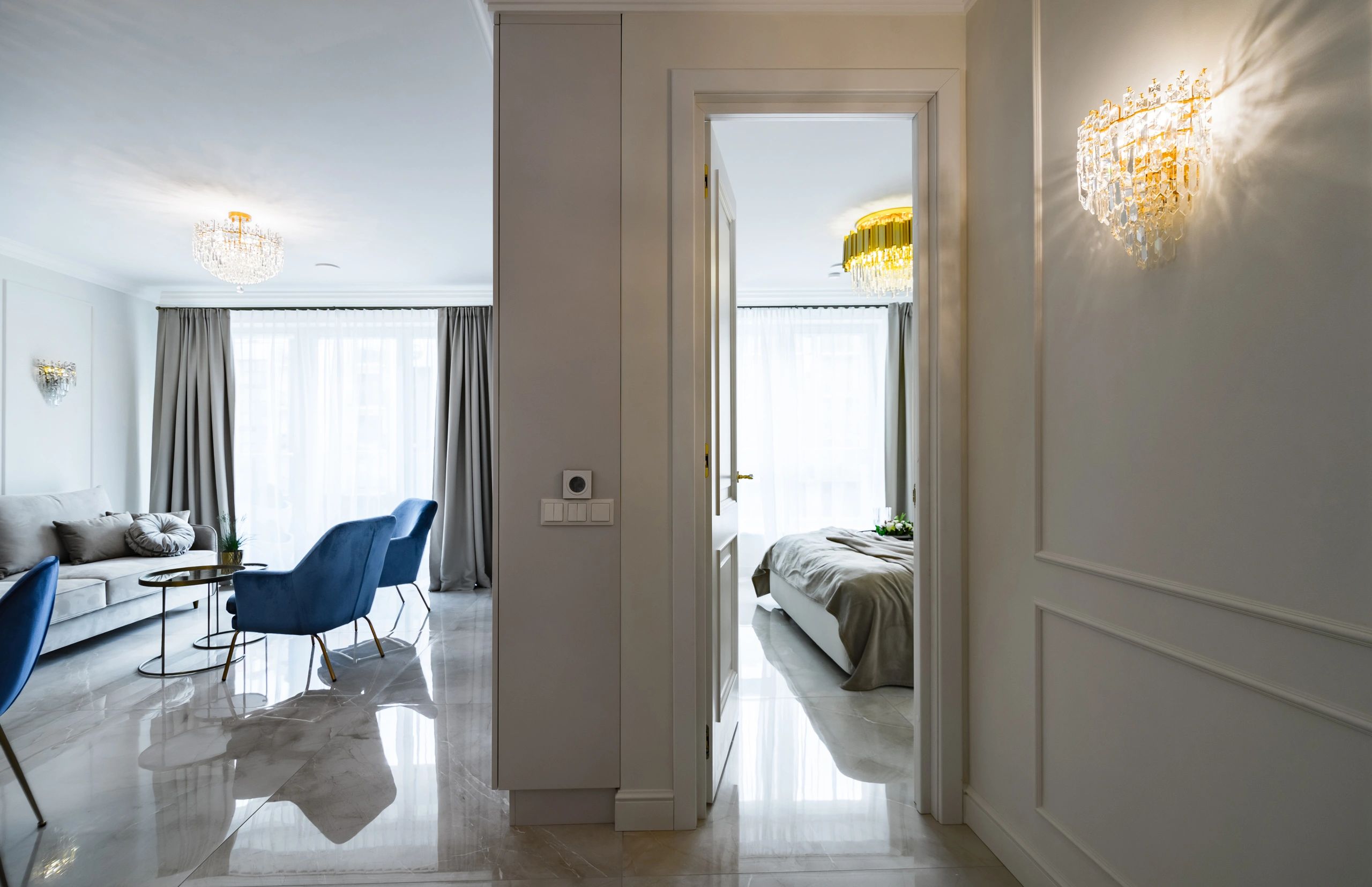 Modern home interior suitable for custom mirrors